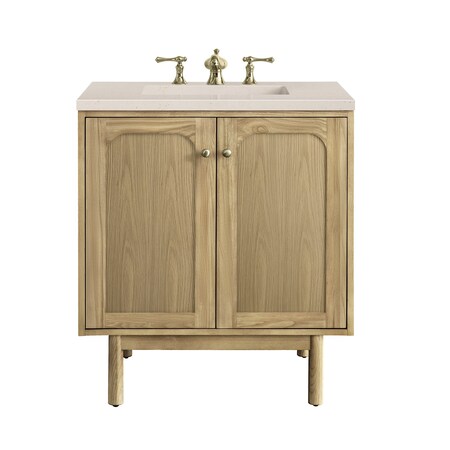 James Martin Vanities Laurent 30in Single Vanity, Light Natural Oak w/ 3 CM Eternal Marfil Top 545-V30-LNO-3EMR